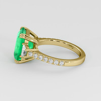 3.92 Ct. Emerald Ring, 18K Yellow Gold 4