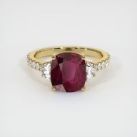 4.11 Ct. Ruby Ring, 18K Yellow Gold 1