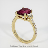 4.11 Ct. Ruby Ring, 18K Yellow Gold 2