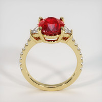 4.09 Ct. Ruby Ring, 18K Yellow Gold 3