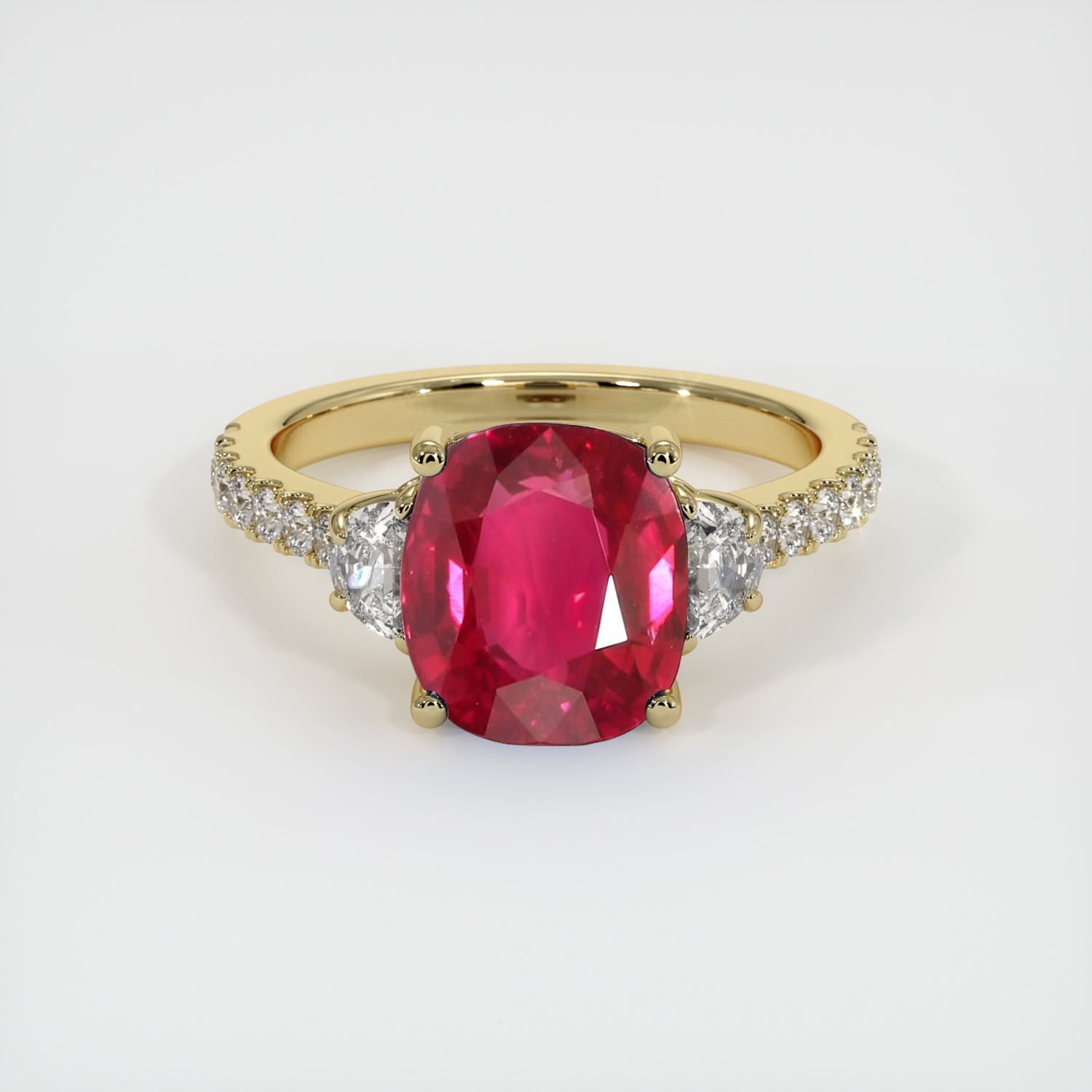 Ruby Ring 4.04 Ct. 18K Yellow Gold | The Natural Ruby Company