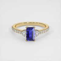 1.03 Ct. Blue Sapphire Ring, 18K Yellow Gold 1