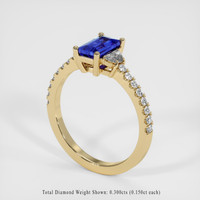 1.03 Ct. Blue Sapphire Ring, 18K Yellow Gold 2