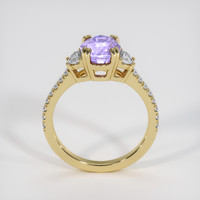 3.56 Ct. Purple Sapphire Ring, 18K Yellow Gold 3