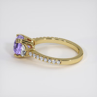 3.56 Ct. Purple Sapphire Ring, 18K Yellow Gold 4