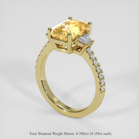 3.53 Ct. Yellow Sapphire Ring, 18K Yellow Gold 2