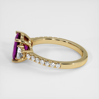 2.52 Ct. Pinkish Purple Sapphire Ring, 18K Yellow Gold 4