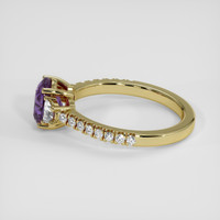 2.03 Ct. Purple Sapphire Ring, 18K Yellow Gold 4