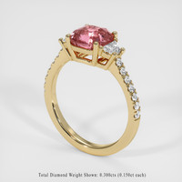 2.02 Ct. Padparadscha Sapphire Ring, 18K Yellow Gold 2