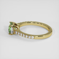 1.18 Ct. Green Sapphire Ring, 18K Yellow Gold 4