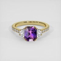 2.24 Ct. Pinkish Purple Sapphire Ring, 18K Yellow Gold 1