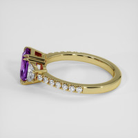 2.24 Ct. Pinkish Purple Sapphire Ring, 18K Yellow Gold 4