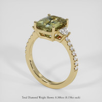 4.01 Ct. Bi Color Sapphire Ring, 18K Yellow Gold 2