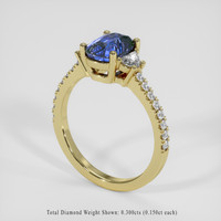 2.05 Ct. Blue Sapphire Ring, 18K Yellow Gold 2