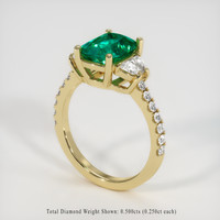 1.95 Ct. Emerald Ring, 18K Yellow Gold 2