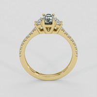 1.01 Ct. Bluish Grey Sapphire Ring, 18K Yellow Gold 3