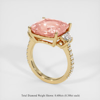 12.48 Ct. Padparadscha Sapphire Ring, 18K Yellow Gold 2