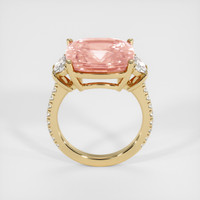 12.48 Ct. Padparadscha Sapphire Ring, 18K Yellow Gold 3