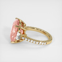 12.48 Ct. Padparadscha Sapphire Ring, 18K Yellow Gold 4