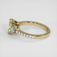 1.87 Ct. Yellowish Green Sapphire Ring, 18K Yellow Gold 4