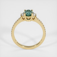 1.23 Ct. Bluish Green Sapphire Ring, 18K Yellow Gold 3