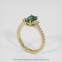 1.63 Ct. Green Sapphire Ring, 18K Yellow Gold 2