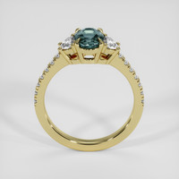 1.44 Ct. Greenish Blue Sapphire Ring, 18K Yellow Gold 3