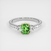 0.73 Ct. Gemstone Ring, 14K Yellow & White 1