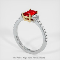 Ruby Ring 0.99 Ct. 14K Yellow White Preview