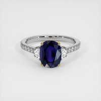 3.07 Ct. Sapphire Ring, 14K Yellow & White 1