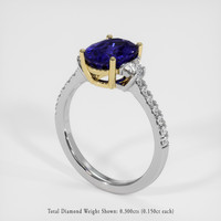 3.07 Ct. Sapphire Ring, 14K Yellow & White 2