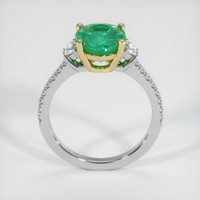2.44 Ct. Emerald Ring, 18K Yellow & White 3