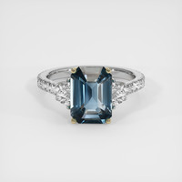 3.53 Ct. Gemstone Ring, 18K Yellow & White 1