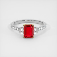 1.20 Ct. Ruby Ring, 18K Yellow & White 1