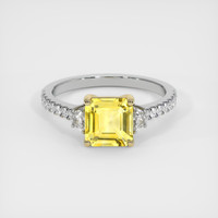 2.31 Ct. Yellow Sapphire Ring, 18K Yellow & White 1