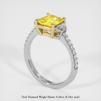 2.31 Ct. Yellow Sapphire Ring, 18K Yellow & White 2