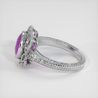 5.42 Ct. Purplish Pink Sapphire Ring, Platinum 950 4