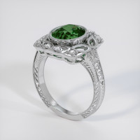 3.06 Ct. Green Sapphire Ring, Platinum 950 2