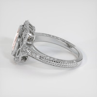 2.32 Ct. Peach Sapphire Ring, 14K White Gold 4