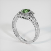 1.00 Ct. Green Sapphire Ring, 14K White Gold 2