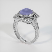 7.91 Ct. Blue Sapphire Ring, 14K White Gold 2
