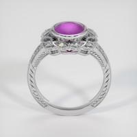 5.42 Ct. Purplish Pink Sapphire Ring, 14K White Gold 3