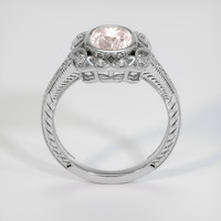 2.32 Ct. Peach Sapphire Ring, 18K White Gold 3