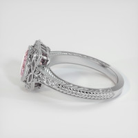 1.42 Ct. Pink Sapphire Ring, 18K White Gold 4