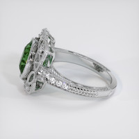 3.06 Ct. Green Sapphire Ring, 18K White Gold 4