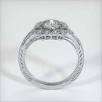 0.67 Ct. Green Sapphire Ring, 18K White Gold 3