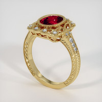 2.10 Ct. Gemstone Ring, 14K Yellow Gold 2