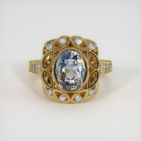 3.22 Ct. Bi Color Sapphire Ring, 14K Yellow Gold 1