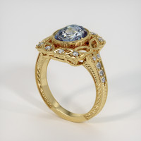 3.22 Ct. Bi Color Sapphire Ring, 14K Yellow Gold 2