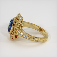 3.22 Ct. Bi Color Sapphire Ring, 14K Yellow Gold 4